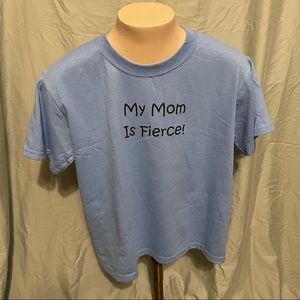 Run Fierce blue My mom is fierce tee